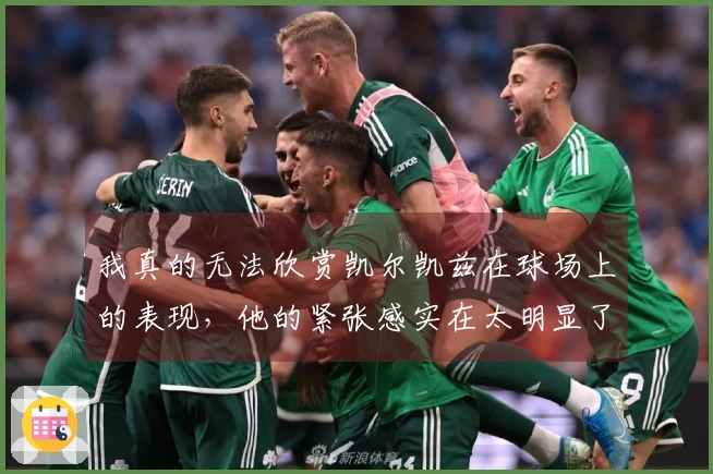 我真的无法欣赏凯尔凯兹在球场上的表现，他的紧张感实在太明显了。